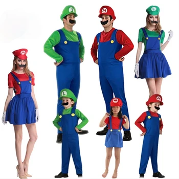 Pre dospelých detské hry, karikatúra super inštalatér Luigi bratia úlohu hrať kostým, Halloween Kostým