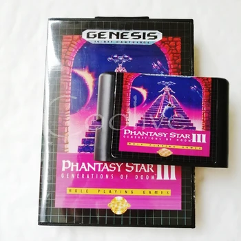 Phantasy Star 3 pre 16-bitové Sega Genesis/Megadrive Video Hra s Tonerom Konzoly s Retail Box
