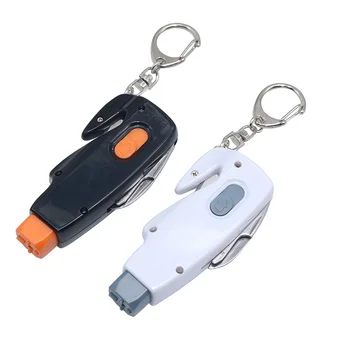 1 Ks Únikovej Kladivo Mini Pocket Safety Car okenného Skla Drvič Keychain Rescue Tool a prívesok Pásu Rezanie