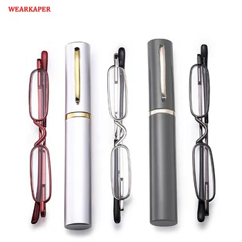 WEARKAPER Sklo Objektívu Slim Okuliare na Čítanie Ženy Muži Hliníkový Rám Rimmed Presbyopic Okuliare Mini Ultra light +1 až +4.0 Diopter