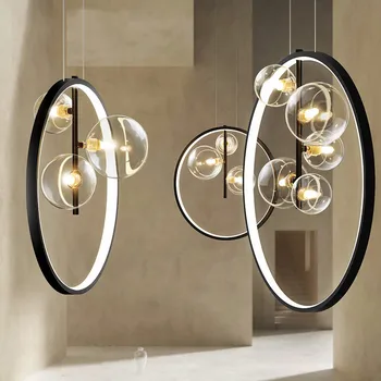 Moderné Luxusné Prívesok Lampa Bar, Kaviareň Osvetlenie Kuchyne Číre Sklo Bublina Dizajnér Závesné Svietidlo G9 Zásuvky