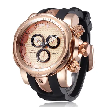 Pánske hodinky Luxusné Zlaté Hodinky Mužov Veľké Dial Quartz Hodinky Business Náramkové hodinky Vodotesné Hodín prúd Relogio Masculino