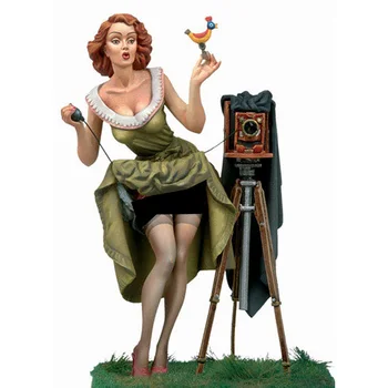 1/22 80mm dávnych žena stojí Živice obrázok Modelu súpravy Miniatúrne gk Unassembly Nevyfarbené