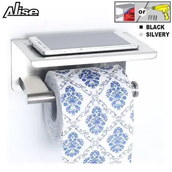 Nástenné Toaletného papiera držiak nehrdzavejúcej ocele tkaniva držiak na mobilný telefón, kúpeľňa paper roll stojan na stenu mount kúpeľňa produkt