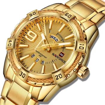 NAVIFORCE Luxusné Značky pánske Náramkové hodinky Pôvodného Módny Quartz Klasické Hodinky Pre Mužov Nepremokavé Business Ocele Kapela Hodiny Muž