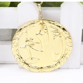 Tanec medaila Zlatá Farba Medaila Strieborná Medaila Farba Branze Farba Meda 5.0 cm
