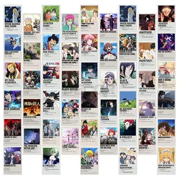 50Pcs Anime Film Plagát Estetické Foto Wall Koláž Auta Manga Klub Umenie Domáce Dekorácie Koľaji Dekor pre Dospievajúcich Mladých Dospelých