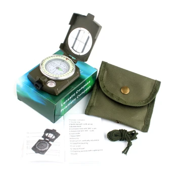 Multifunkčné Kompas, Svetelný Skladacia Len Kompas, Hodinky, Camping, Horolezectvo, Outdoor Navigácia Nástroj Vojenská Zelená