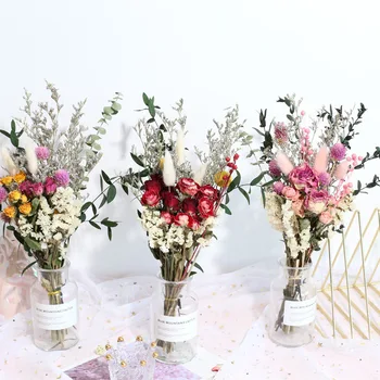 Sušené Ruže, Kvety Centerpieces Pre Tabuľky Domova Svadobné Usporiadanie Svadobné Kytice Flores Preservadas Naturales