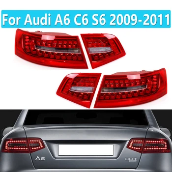 1Set Pre Audi A6 C6 S6 Quattro RS6 Sedan Sedan 2009-2011 LED Zase Signál Brzdy Lampa 4F5945095J 4F5945096J zadné Svetlo Montáž