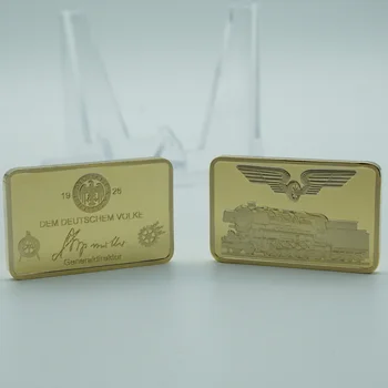 Pripomíname Nemecko Mince 1926 nemecký druhej Svetovej Vojne Parných Vlakov Zlatých Prútov Bar