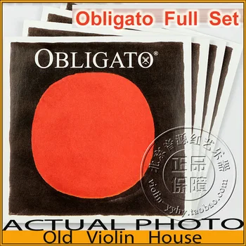 Pôvodné Pirastro Ocele E Obligatoi husľové struny (411521), Stredné s Loptou-End,celý set,vyrobené v Nemecku,Hot predaj