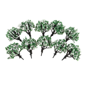 10pc 1/200 Maľované Stromy Model Rozloženia Scenérie Model Budovy Súpravy Časti urob si sám