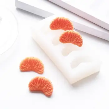 Tangerine Plátok Silikónové Formy Non-stick 4-Dutiny Mandarin Segmenty Pečenie Príslušenstvo Fondant Cake Zdobenie Nástroj