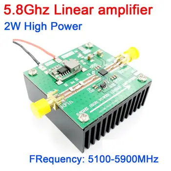 5.8 Ghz 2W Vysoký výkon Lineárny zosilňovač 5100-5800MHZ wifi FPV obrázok prenos VF zosilňovač, Diaľkové Rozsah signálu Zosilňovač