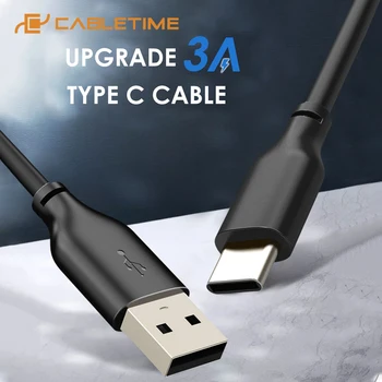 Cabletime USB C Kábel pre Oneplus 5 USB Kábel Typu C Rýchle Nabíjanie Kábel pre Samsung S9 Huawei P10 Nintendo C143