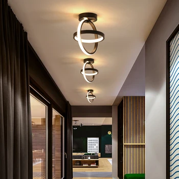 LED Stropné Svietidlo Pre Šatňa Koridoru Uličkou Black/White Moderný Luster V Chodbe Balkón Domova Svietidlo