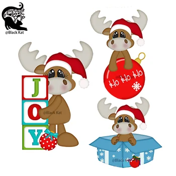 RADOSŤ Darček Zozname Crystal Ball Elk Rezanie Kovov Zomrie Vianočné Santa Sobov Die-Kusy