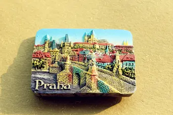 Praha (Praha) česká Cestovnom ruchu obchod so 3D Živice Dekoratívne Chladnička Chladnička Magnet Plavidlá DARČEK Domova