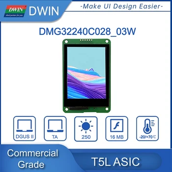 DWIN 2.8-palcový 320*240 TFT LCD Displej Dotykový panel HMI Sériový Port Obrazovky STM32 Inteligentný displej LCM LCD Modul