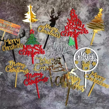 Akryl šťastné a Veselé Vianoce, Stromček, Koláče Vňaťou Vianočné Dekorácie pre Domov Šťastný Nový Rok Strom Elk Xmas Party Dekorácie Dodávky