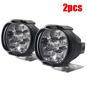 2 ks 6 LED Reflektor pre Motocykel Lampy, Reflektory Vozidla 6LED Pomocný Reflektor Jas Electric Car Light