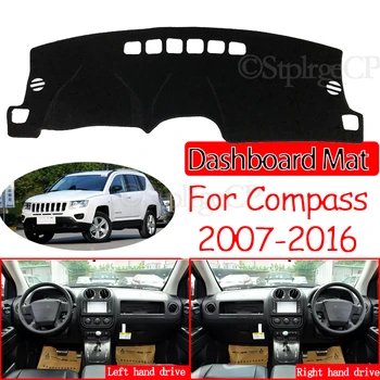 pre Jeep Compass 2007~2016 MK1 MK49 Anti-Slip Mat Panel Kryt Pad Slnečník Dashmat Auto Príslušenstvo 2008 2009 2010 2012 2015