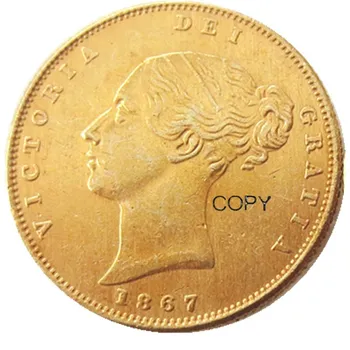 UK Súbor(1839-1884)-P 13pcs Queen Victoria Mladých Hlavu Zlaté Mince Veľmi Zriedkavé Polovicu Štátneho Die Kópie Mincí