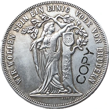1868 Rakúsko 1 Feinthaler mince kópiu 33.5 MM