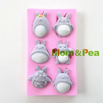 Mama&Pea 0809 Doprava Zadarmo Totoro Tvarované Silikónové Formy Cake Decoration Fondant Tortu 3D Formy potravinársky