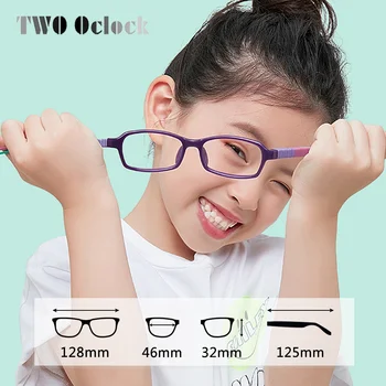 DVE Oclock Proti Žiareniu, Okuliare pre Deti Deti Optické Okuliare Rám Super Flexibilné Silikónové Chrámy Darček Ucho D5120