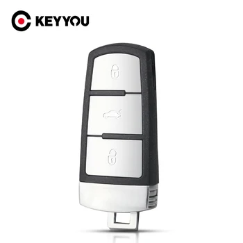 KEYYOU Smart Remote Keyless Kľúča Vozidla púzdro Pre VW Passat CC B6 B7 B7L CC R36 Maogotan B5