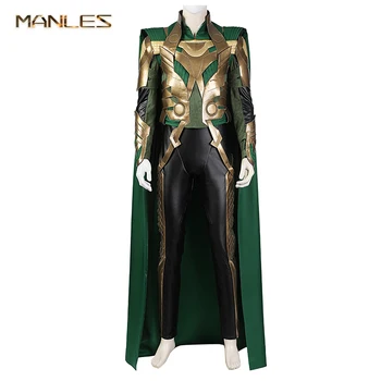 Film Loki Cosplay Kostým Loki Zelené Šaty Plášť Nastaviť Halloween Cosplay pre Mužov