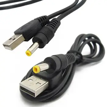 1 ks 0.8 m Kábel Vhodný pre PSP 1000 2000 3000 USB Nabíjací Kábel USB DC 4.0x1.7mm Plug 5V 1A Napájanie Nabíjací Kábel