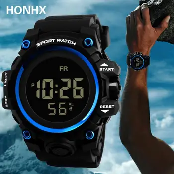 Muži Športové Digitálne Športové Hodinky LED Vodotesný Plávanie Quartz Duálne Zobrazovanie Náramkové hodinky Pre Mužov Dospelých Obrad Darček