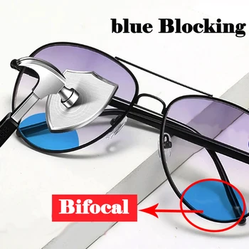 Bifocal Anti-blue Ray Okuliare na Čítanie Mužov Ultralight Módne Optický Počítač Okuliare Okuliare Ďaleko v Blízkosti Flexibilné Zväčšovacie gafas