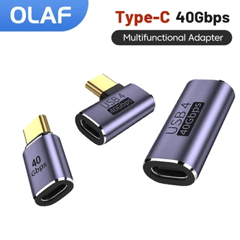 OLAF 40Gbps Vysoko-Rýchlostný Prenos Adaptéry Typ C Rozšírené Adaptér 100W Rýchle Nabíjanie USB C Data Converter Adaptér