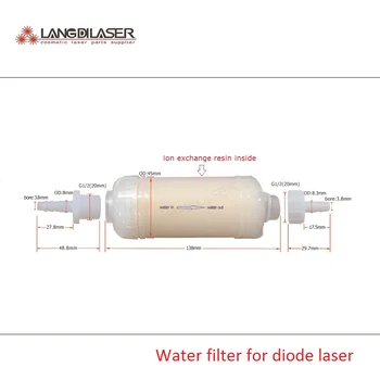 Vodný Filter s iónová výmena živice vnútri / zmäkčenie vody kvalita / pre dióda lasera inštalácia systému s otvorom 6 mm trubica