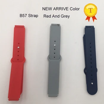 2020 nový príchod b57 b57c sivá modrá červená čierna biela farba silikónový pás na zápästie watchband pre b57 smart hodinky, náramok náramok