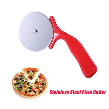 Nerezový Krájač na Pizzu Nôž Tortu Nástroje Pizza Kolesá Nožnice Ideálne pre Pizza Koláče Oblátky a Cesto Cookies