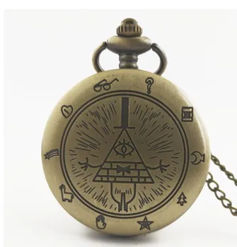 Vintage prívesok, bronz Quartz hodiny kvalitné Náhrdelník vreckové hodinky Mužov A Ženy Darček