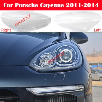Auto Predných Svetlometov Kryt Svetlometu Tienidlo Lampcover Vedúci svetlo svetlo Pokrýva sklo Objektívu Shell Pre Porsche Cayenne 2011-2014