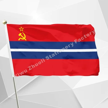 Pôvodné Rusko ZSSR Vlajky Kirgizské SSR 3x5Foot 90x150cm 100D Polyester Doprava Zadarmo