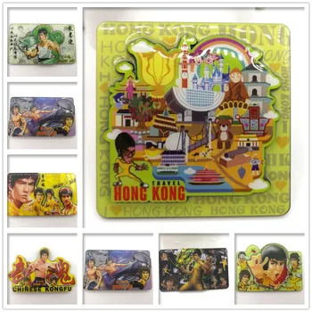 Čína Hongkong Bruce Lee Chladnička Magnet Turistické Suveníry Chladnička Magnetických Nálepiek Cestovné kolekcie Darček