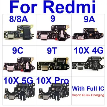 Nabíjačka USB Konektor Rada Pre Xiao Redmi 8 8A 9 9A 9C 9T USB Port Jack Pre Redmi 10 10X 5G 10XPro Nahradenie Opravy Dielov