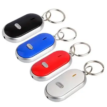 Anti-Stratil LED Key Finder Nájsť Locator Keychain Whistle Zvuk, Ovládanie Horáka