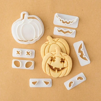 DIY Halloween Tekvica Ghost Biscuit Cookie Frézy Horor Tekvica Pečiatky Fondant Tortu Fréza DIY Pečenie Gadgets Drop Shipping
