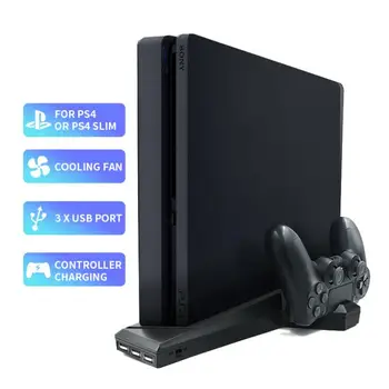 Horúce 2022 Najnovšie Pre PS4 Slim/PS4 Konzoly s Chladiaci Ventilátor Duálny Nabíjačka Nabíjacej Stanice Pre PS4 Radič Rýchle Dodanie