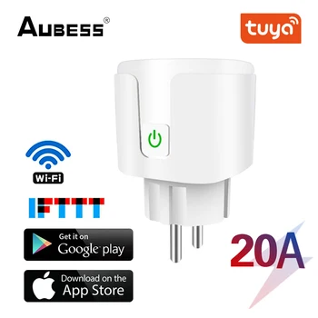Aubess Smart Zástrčku EU16A/20A Wifi Remote Smart Plug PC Smart elektrickej Zásuvky Tuya Inteligentný Život APLIKÁCIA Pracovať S Alexa Domovská stránka Google