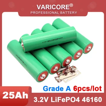 6pcs 3.2 V 25Ah batérie LiFePO4 vápenatého pre 4S 12V 24V Motocykel, Auto motor batérie úpravu Triedy A bunky +Matica M6